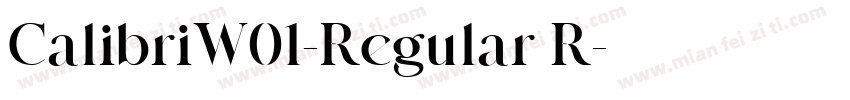 CalibriW01-Regular R字体转换